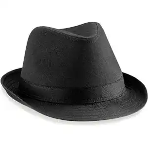 Damen Fedora Hut Beechfield Small/Medium in Schwarz