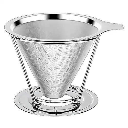 Kaffeefilter aus Edelstahl von Ceuao – Wiederverwendbarer Dauerfilter