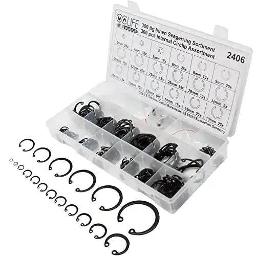 Sprengringe CCLIFE 300-teiliges Innen-Seegerring Set 3-32 mm