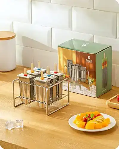 Eis-am-Stiel-Formen aus Edelstahl mit Sticks von Baffect