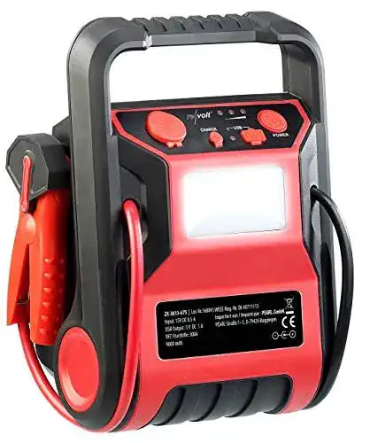 Starthilfe mit Kompressor und Powerbank für Autos und Motorräder