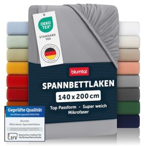 Spannbettlaken 140×200 cm aus Microfaser – Oeko-Tex zertifiziert