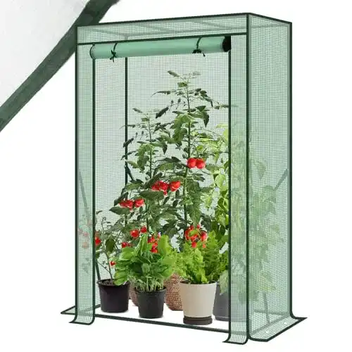 Tomatengewächshaus Sekey 150x100x50 cm – Kleines Gewächshaus für Balkon