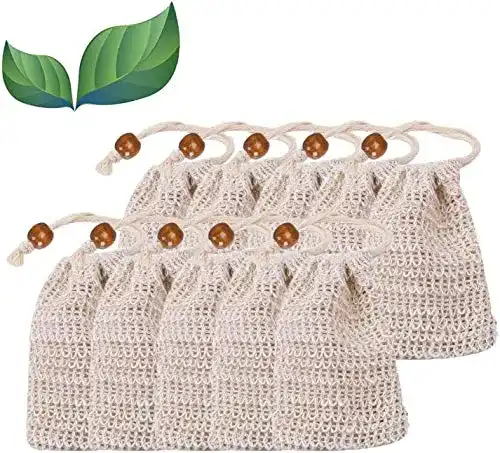 Sisal Seifensäckchen im 10er-Pack von LATERN für nachhaltige Nutzung