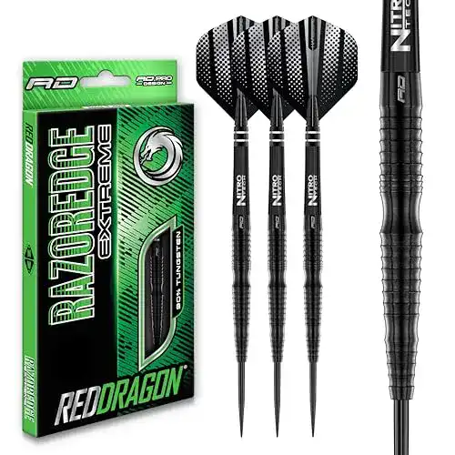 Red Dragon Darts Razor Edge Extreme 24 Gramm Set mit Flights und Stems