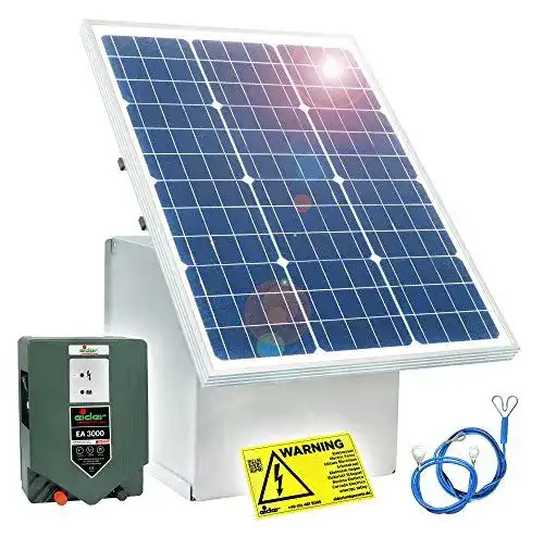 Solar Weidezaungerät Eider 50W Solar Box und 12V Weidezaungerät