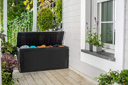 Wasserdichte Auflagenbox von Koll Living Garden 270 Liter in Graphit