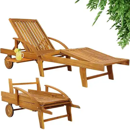 Deckchair Casaria Holz Klappbar mit 320 kg Tragkraft