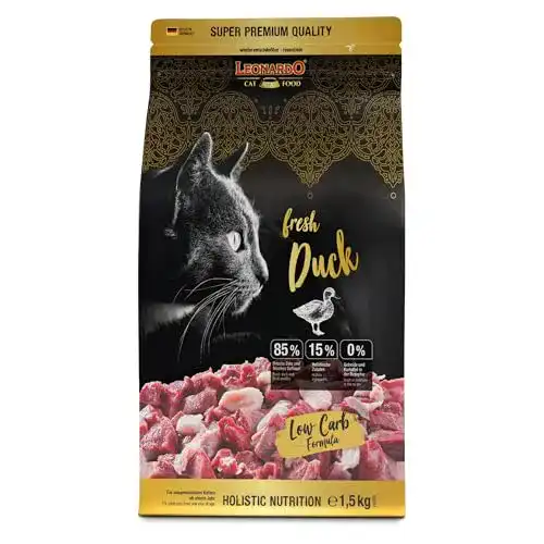 Leonardo Fresh Duck & Poultry Trockenfutter für Katzen 1,5 kg