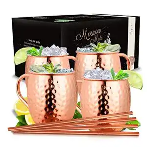 Moscow Mule Becher Vezato 500ml Gehämmerte Kupferbecher