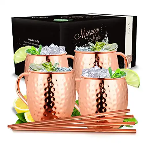 Moscow Mule Becher Vezato 500ml Gehämmerte Kupferbecher
