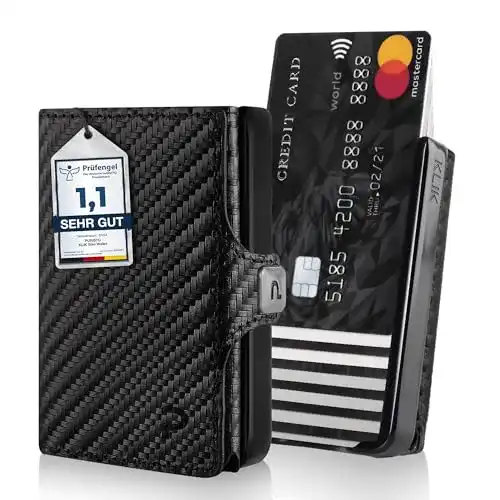Kreditkartenetui mit Geldklammer Puristo KLIK Minimal Slim Wallet