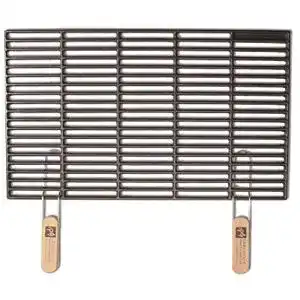 Gusseisen Grillrost 67 x 40 cm mit abnehmbaren Handgriffen