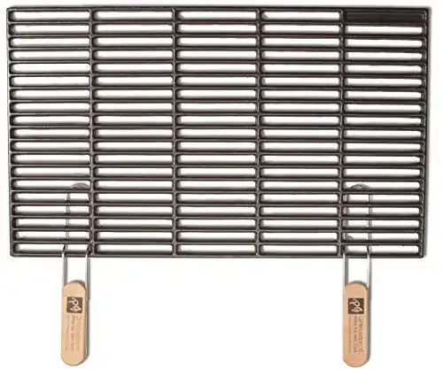 Gusseisen Grillrost 67 x 40 cm mit abnehmbaren Handgriffen