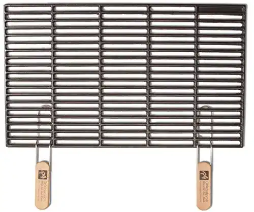 Gusseisen Grillrost 67 x 40 cm mit abnehmbaren Handgriffen