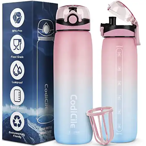 Trinkflasche CodiCile 1L aus Tritan, spülmaschinenfest und BPA-frei