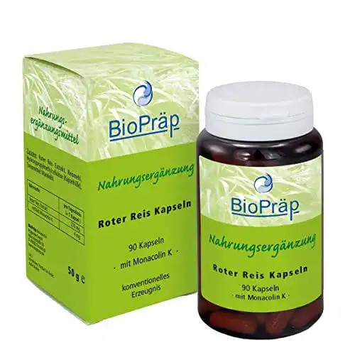 BioPräp Roter Reis Kapseln mit Monacolin K 90 Zellulose-Kapseln