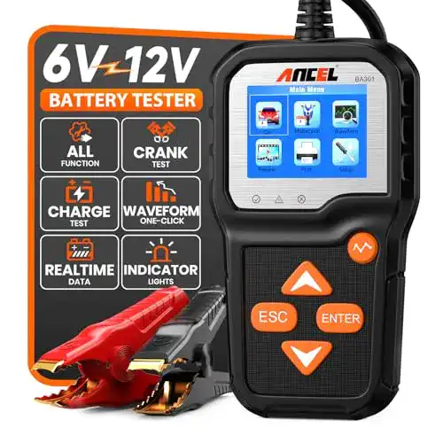 Autobatterietester ANCEL BA301 für KFZ 6V/12V mit Ladetests