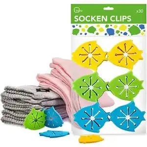 Sockenklammer itena Sockenclips 30 Stück für die Waschmaschine