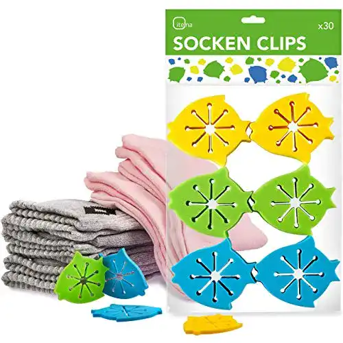 Sockenklammer itena Sockenclips 30 Stück für die Waschmaschine
