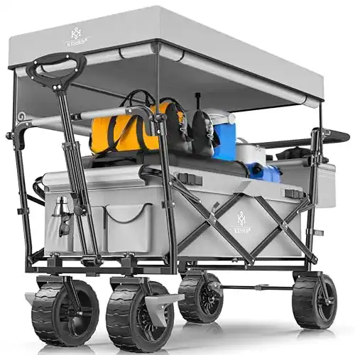 Bollerwagen mit Dach Kesser Faltbar GT9000 für Transport und Ausflüge