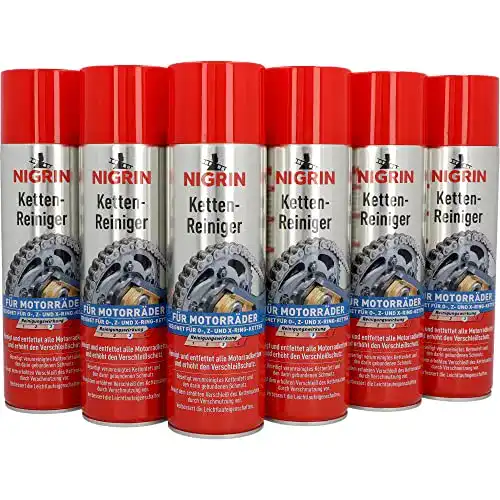 Motorrad Kettenreiniger Nigrin 6 x 500 ml Sprühdose