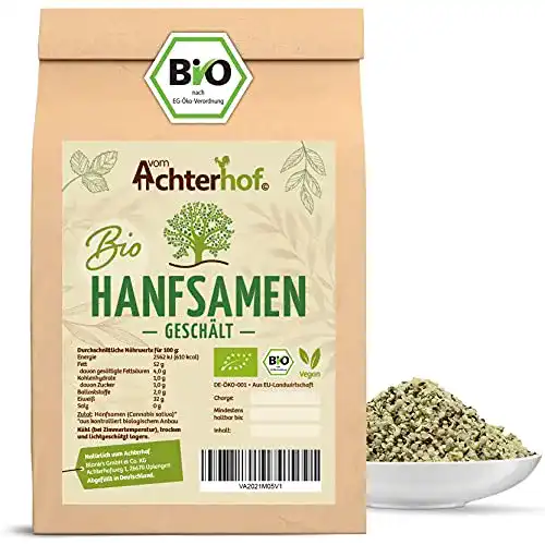 Geschälte Bio Hanfsamen 250g vom Achterhof mit nussigem Geschmack