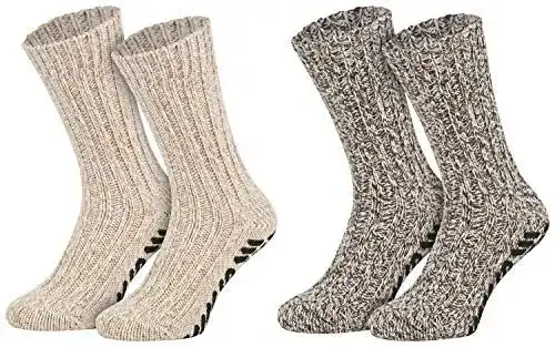 Norweger-Socken Piarini 2 Paar ABS rutschfeste Wintersocken