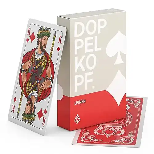 Spielkarten Doppelkopf Original Leinen Kartenspiel mit Faltschachtel
