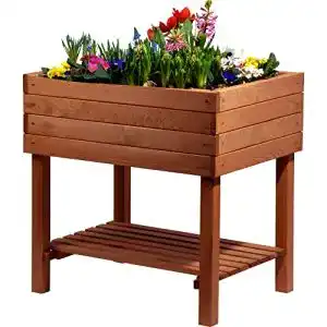 Breites Hochbeet Kubus von dobar für Balkon und Garten