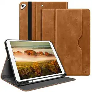 iPad Lederhülle für iPad 9. Generation mit Stifthalter und automatischem Standby