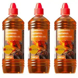Moritz Anzünder 3 x 1000 ml Grill Gel für Kohle und Kamine