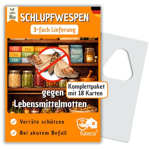 Schlupfwespen gegen Motten – Futeco Schlupfwespen Set mit Pheromonfallen