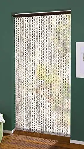 Bambus Türvorhang „Ring in Ring“ für Balkontüren