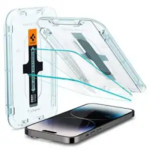 Spigen Glas.tR EZ Fit Panzerglas für iPhone 14 Pro, 2 Stück