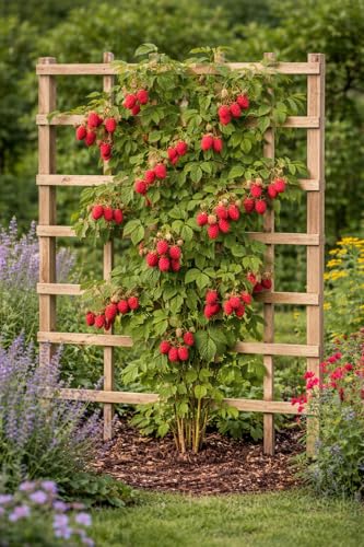 Himbeerstrauch Rubus idaeus ‘Malling Promise’ ertragreiche Gartenpflanze
