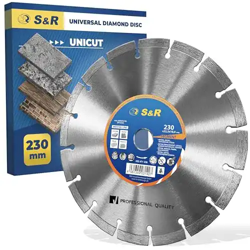 Diamanttrennscheibe 230 mm für verschiedene Baumaterialien