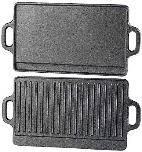 Gusseisen Grillplatte im 2er-Set für Grill und Ofen