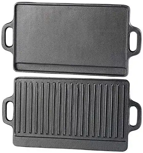 Gusseisen Grillplatte im 2er-Set für Grill und Ofen