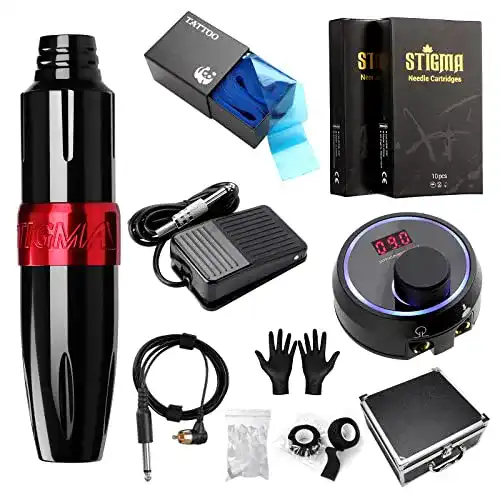 Tattoo Maschine Stigma Set mit 20 Tattoo Cartridges