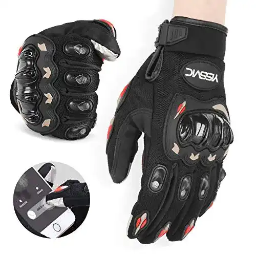 Motorradhandschuhe Yissvic mit Touchscreen-Funktion und Klettverschluss