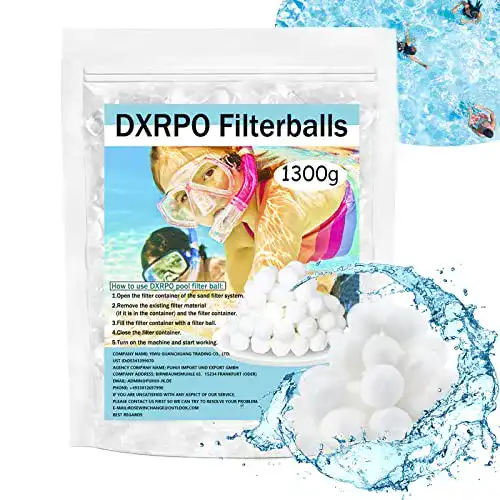 DXRPO Filterbälle für Sandfilteranlagen, 1300g Poolfilterbälle