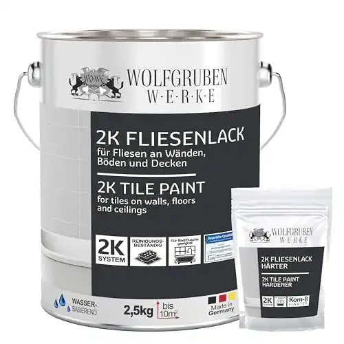 2K Fliesenlack für Wand- und Bodenfliesen von WO-WE