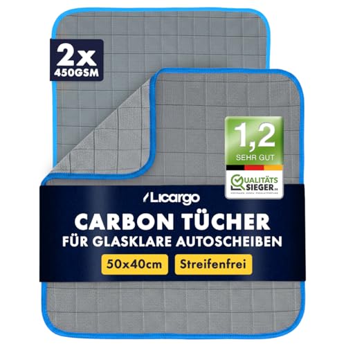Microfasertücher Autopflege Licargo 2X Premium Carbontücher