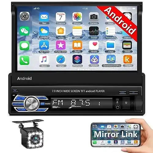 Camecho Android 10.0 Autoradio mit Rückfahrkamera im 1-DIN-Format