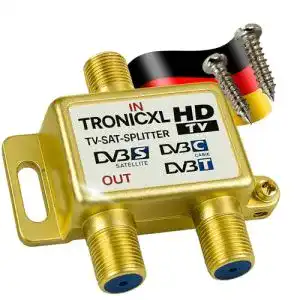 Sat-Verteiler Tronicxl 2-Fach SAT Splitter für DVBT2 und DVBC