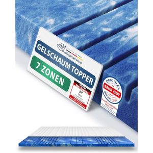 Gelschaum-Topper 80×200 cm mit 7 Zonen für Druckentlastung