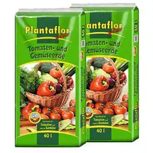 Tomatenerde Plantaflor Plus für Gemüse im Gewächshaus 80 Liter