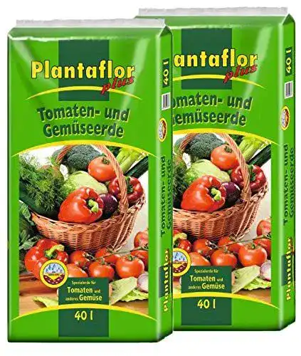 Tomatenerde Plantaflor Plus für Gemüse im Gewächshaus 80 Liter