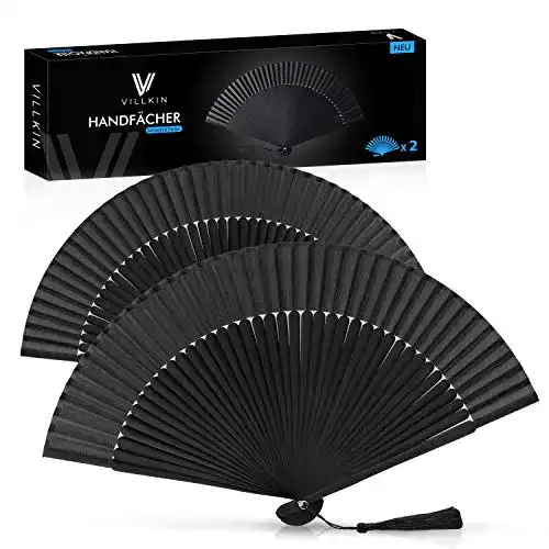Fächer Villkin 2er Set – Handfächer für Sommer und Veranstaltungen
